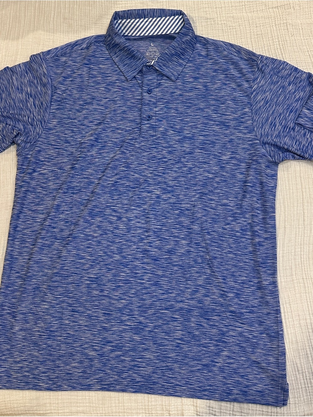 Source Unknown Blue Heather Polo Shirt
